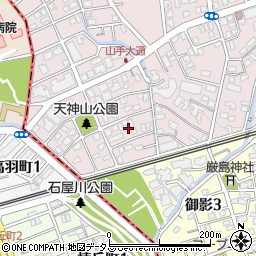 兵庫県神戸市東灘区御影山手2丁目16周辺の地図