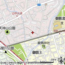 兵庫県神戸市東灘区御影山手2丁目13-24周辺の地図