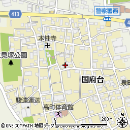 静岡県磐田市国府台448-1周辺の地図