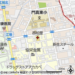西松屋門真江端店周辺の地図