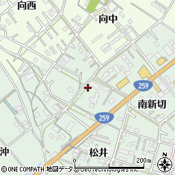 愛知県豊橋市松井町南新切7周辺の地図