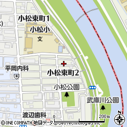 兵庫県西宮市小松東町周辺の地図