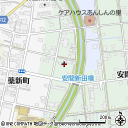 静岡県浜松市中央区安間町737周辺の地図