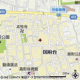 静岡県磐田市国府台425-1周辺の地図