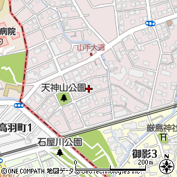 兵庫県神戸市東灘区御影山手2丁目21-6周辺の地図
