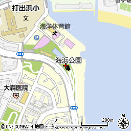 海浜公園トイレ周辺の地図