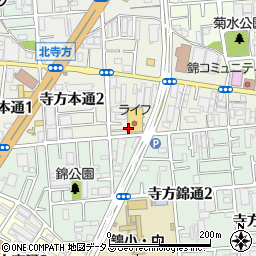 大阪府守口市寺方本通2丁目周辺の地図