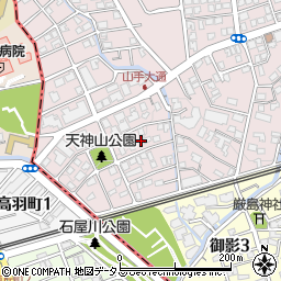兵庫県神戸市東灘区御影山手2丁目21周辺の地図