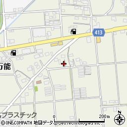 静岡県磐田市上万能4周辺の地図