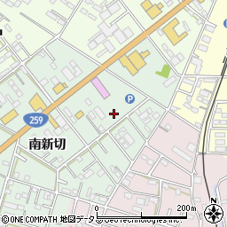 愛知県豊橋市松井町中新切周辺の地図