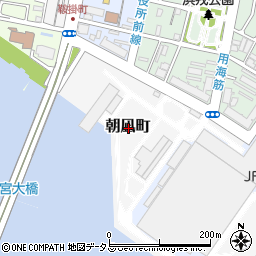 兵庫県西宮市朝凪町周辺の地図
