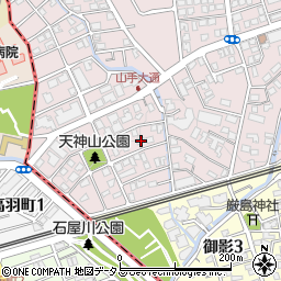 兵庫県神戸市東灘区御影山手2丁目21-5周辺の地図