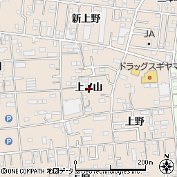 愛知県豊橋市上野町上ノ山周辺の地図