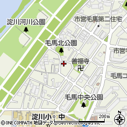 大阪府大阪市都島区毛馬町4丁目周辺の地図