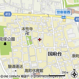 静岡県磐田市国府台451周辺の地図