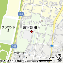静岡県磐田市源平新田周辺の地図
