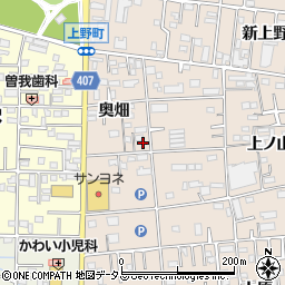 愛知県豊橋市上野町上野35周辺の地図