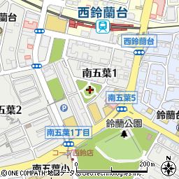 葉坂公園周辺の地図