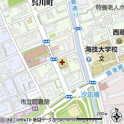 愛菜　浜芦屋店周辺の地図