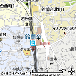 神戸市北区役所周辺の地図