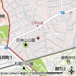 兵庫県神戸市東灘区御影山手2丁目21-21周辺の地図