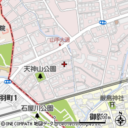 兵庫県神戸市東灘区御影山手2丁目21-23周辺の地図