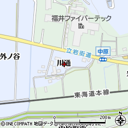 愛知県豊橋市雲谷町川通周辺の地図