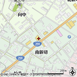 愛知県豊橋市松井町南新切20周辺の地図