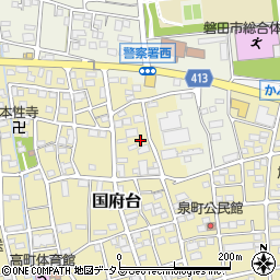 静岡県磐田市国府台366周辺の地図