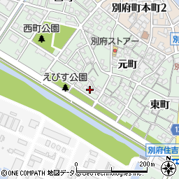 兵庫県加古川市別府町元町195周辺の地図