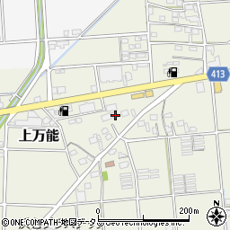 静岡県磐田市上万能152-1周辺の地図