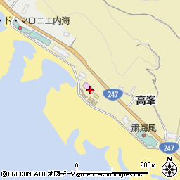 愛知県知多郡南知多町山海高峯周辺の地図