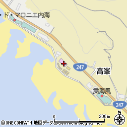 愛知県南知多町（知多郡）山海（高峯）周辺の地図