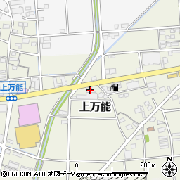 静岡県磐田市上万能202-1周辺の地図