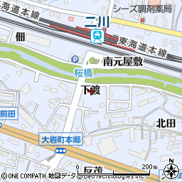 愛知県豊橋市大岩町下渡周辺の地図