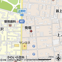 愛知県豊橋市上野町上野37周辺の地図