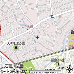 兵庫県神戸市東灘区御影山手2丁目12周辺の地図
