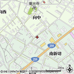 愛知県豊橋市松井町南新切14周辺の地図