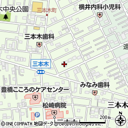 豊橋信用金庫三本木支店周辺の地図