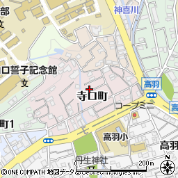 兵庫県神戸市灘区寺口町周辺の地図