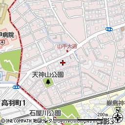 兵庫県神戸市東灘区御影山手2丁目22周辺の地図