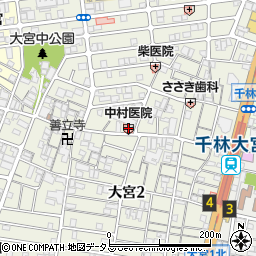 耳鼻咽喉科　中村医院周辺の地図