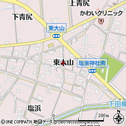 愛知県豊橋市大山町（東大山）周辺の地図