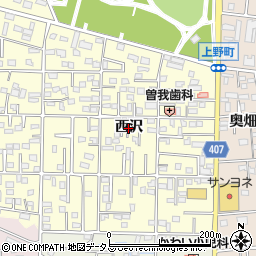 愛知県豊橋市高師町（西沢）周辺の地図