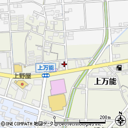 静岡県磐田市上万能435-1周辺の地図