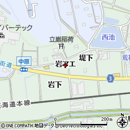 愛知県豊橋市中原町（岩マエ）周辺の地図