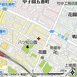 『甲子園球場』akippaパーキング周辺の地図