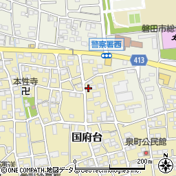 静岡県磐田市国府台358周辺の地図