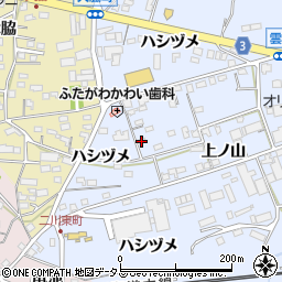 愛知県豊橋市雲谷町上ノ山228周辺の地図