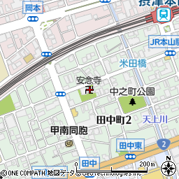 安念寺周辺の地図